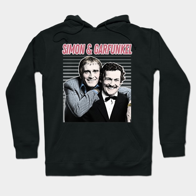 Simon & Garfunkel / Retro Aesthetic Meme British Humour Parody Design Hoodie by DankFutura